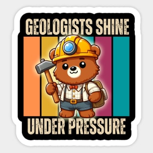 Cute Geologo bear Sticker